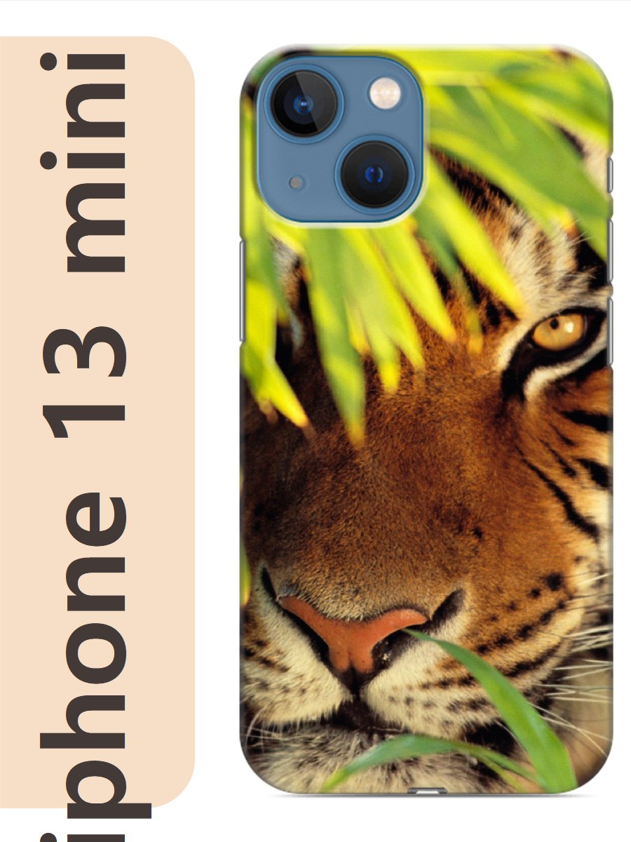 

Чехол на Apple Iphone 13 mini тигр 889, Прозрачный, Iphm13zhiv