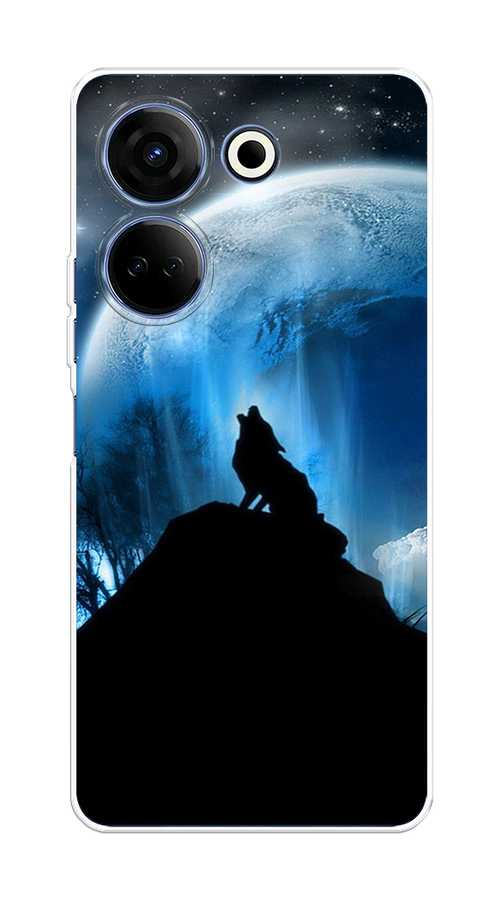 

Чехол на Tecno Camon 20 "Волк 2", Синий;черный;белый, 304150-1