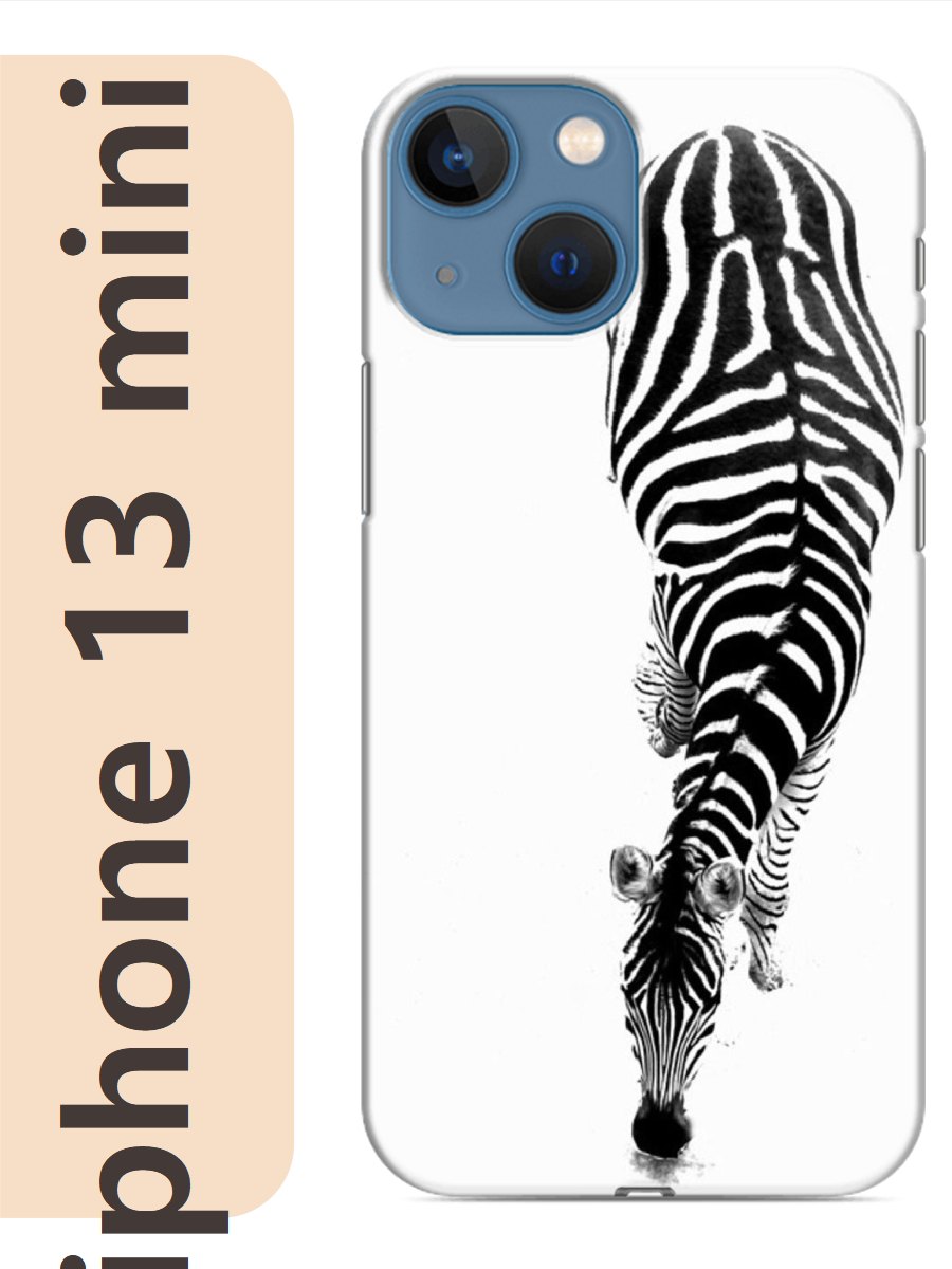 

Чехол на Apple Iphone 13 mini зебра 887, Прозрачный, Iphm13zhiv