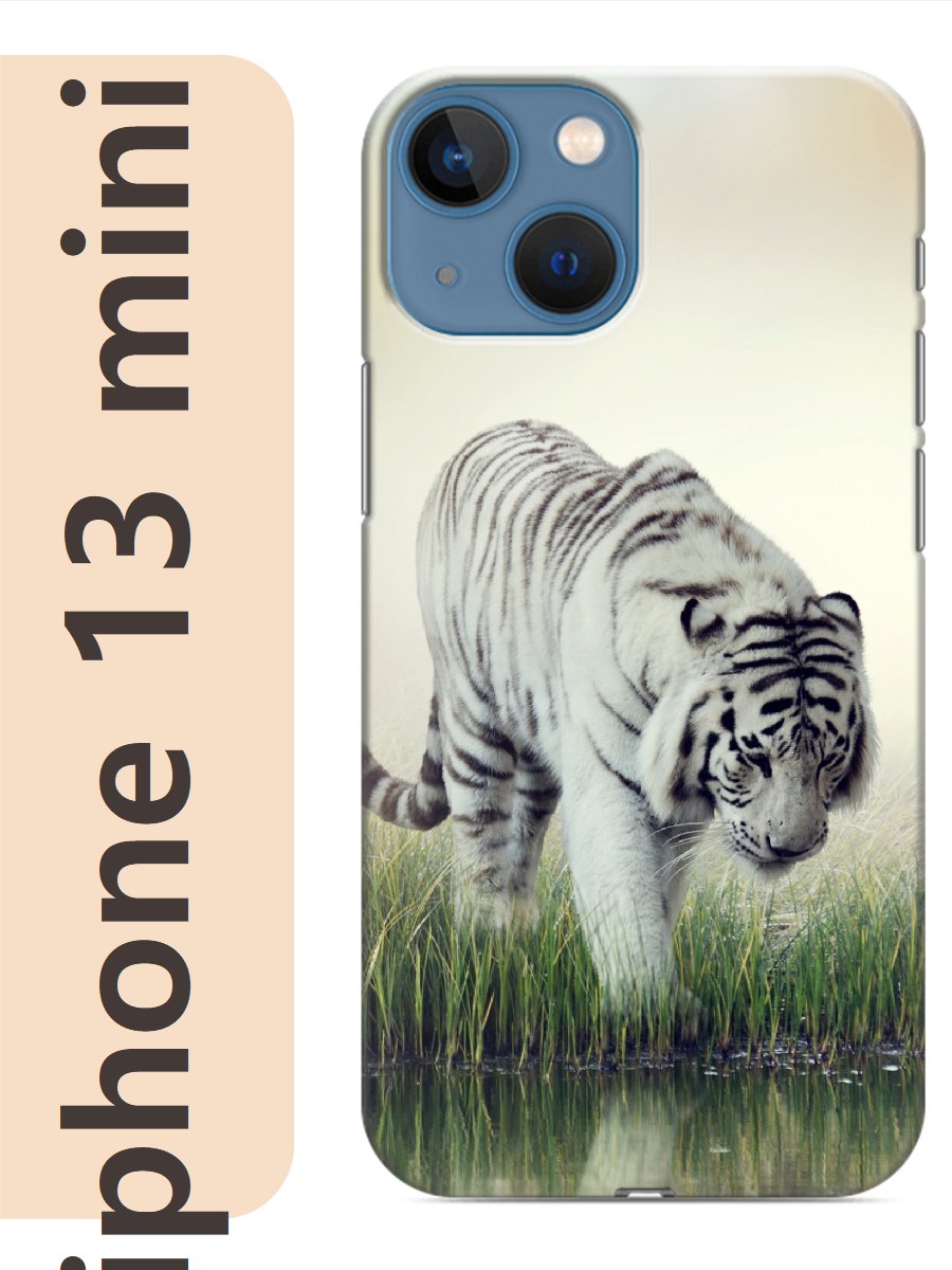 

Чехол на Apple Iphone 13 mini тигр белый 878, Прозрачный, Iphm13zhiv