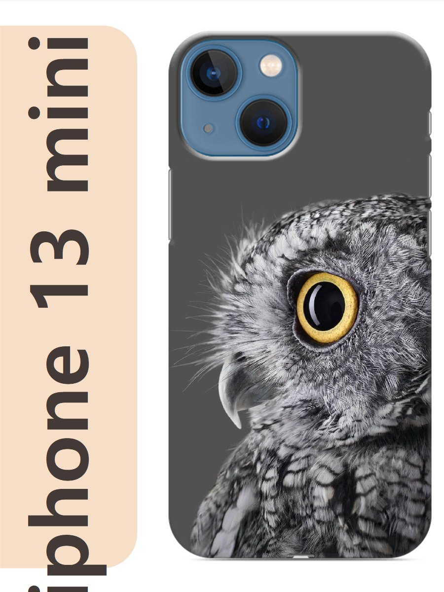 

Чехол на Apple Iphone 13 mini сова 868, Прозрачный, Iphm13zhiv