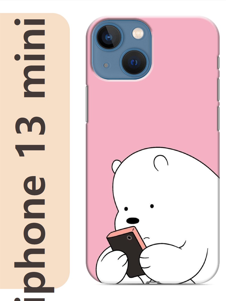 

Чехол на Apple Iphone 13 mini мишка белый 865, Прозрачный, Iphm13zhiv