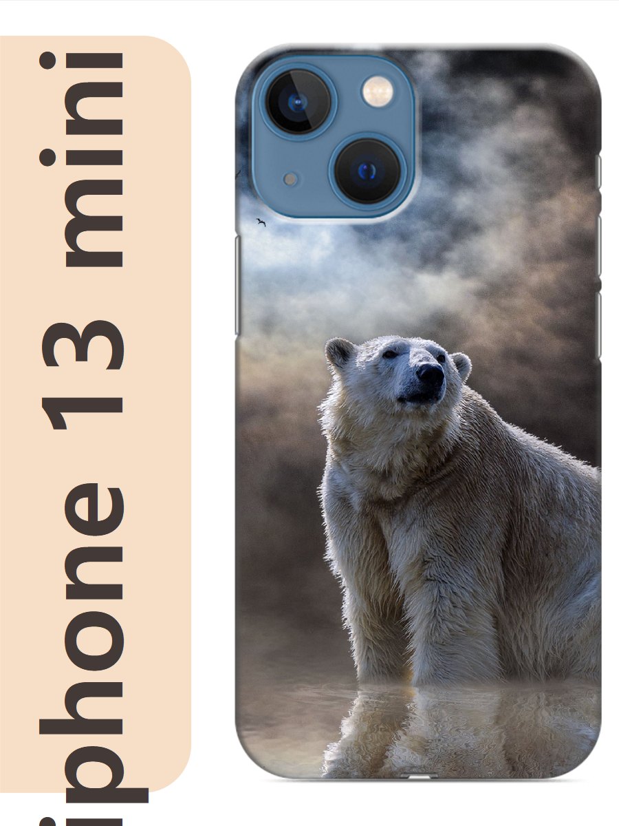 

Чехол на Apple Iphone 13 mini медведь белый 860, Прозрачный, Iphm13zhiv