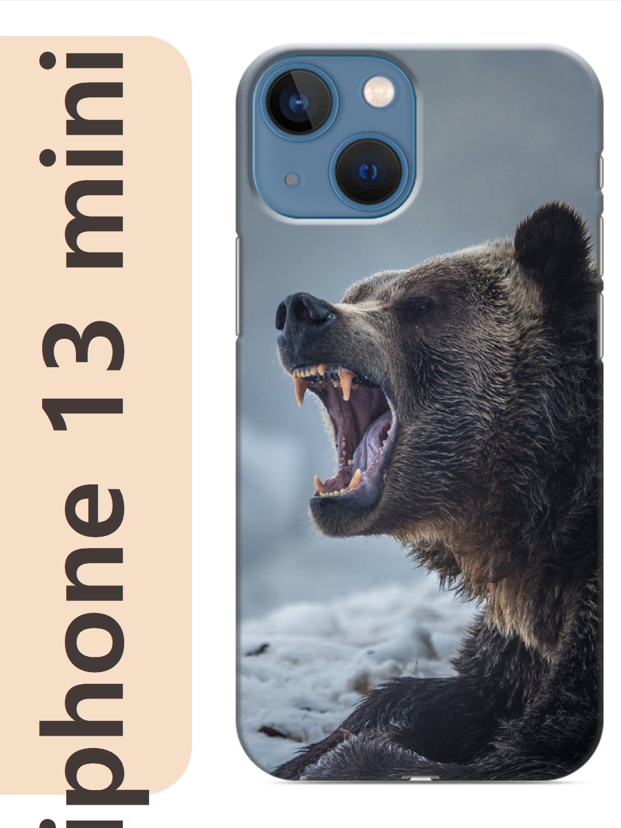 

Чехол на Apple Iphone 13 mini медведь 844, Прозрачный, Iphm13zhiv