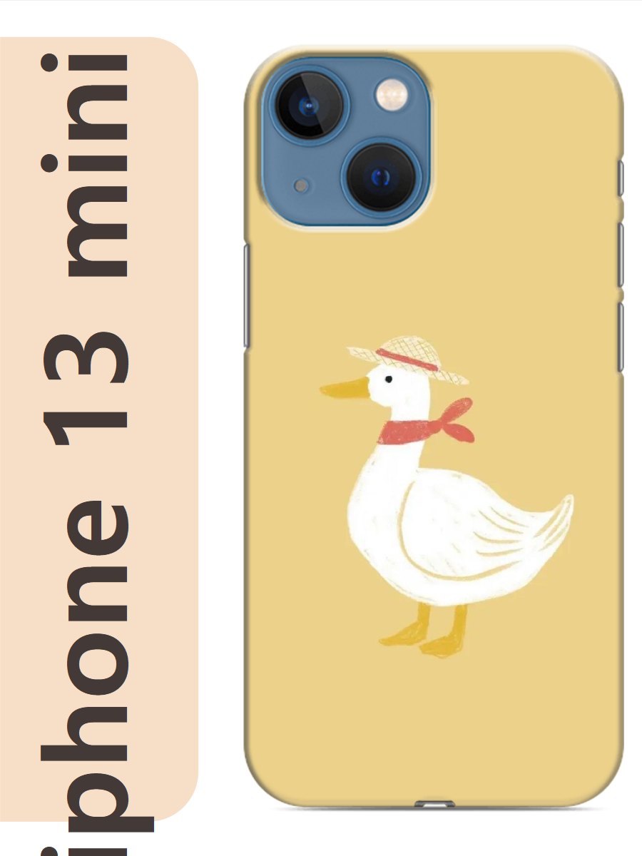 

Чехол на Apple Iphone 13 mini гусь в шляпке 843, Прозрачный, Iphm13zhiv
