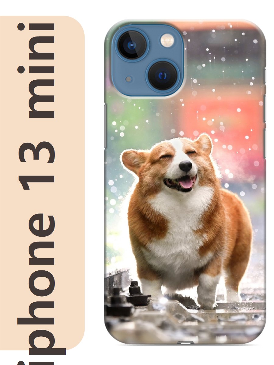 

Чехол на Apple Iphone 13 mini корги под дождем 838, Прозрачный, Iphm13dogs