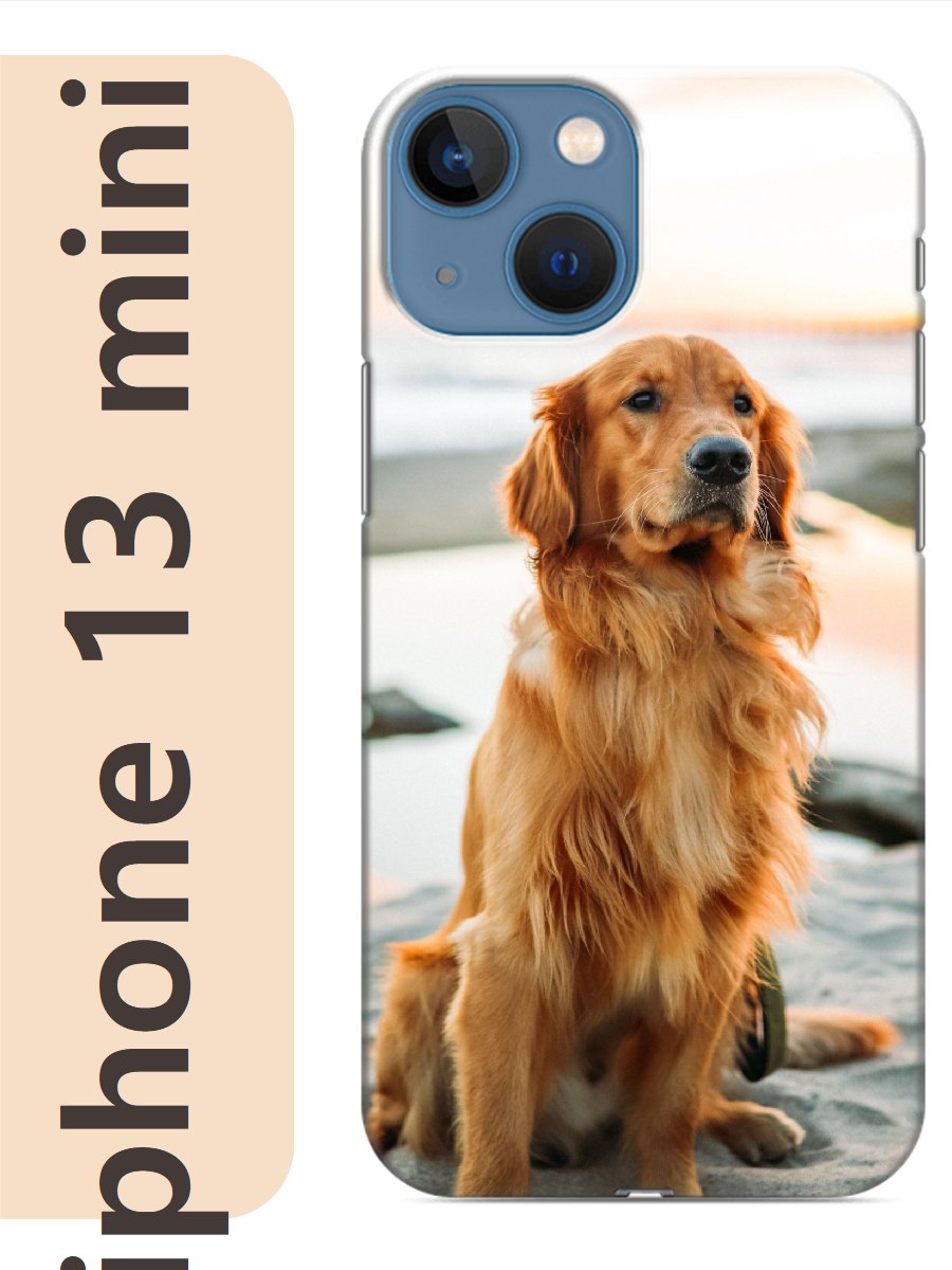 

Чехол на Apple Iphone 13 mini ретривер на пляже 832, Прозрачный, Iphm13dogs