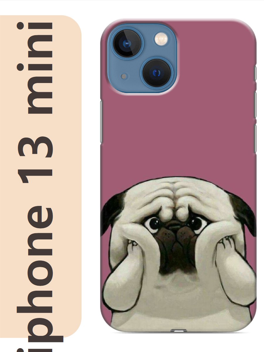 

Чехол на Apple Iphone 13 mini толстый мопс 830, Прозрачный, Iphm13dogs