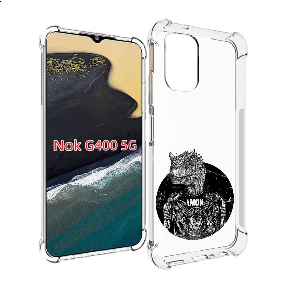 

Чехол MyPads динозавр в куртке для Nokia G400 5G, Прозрачный, Tocco