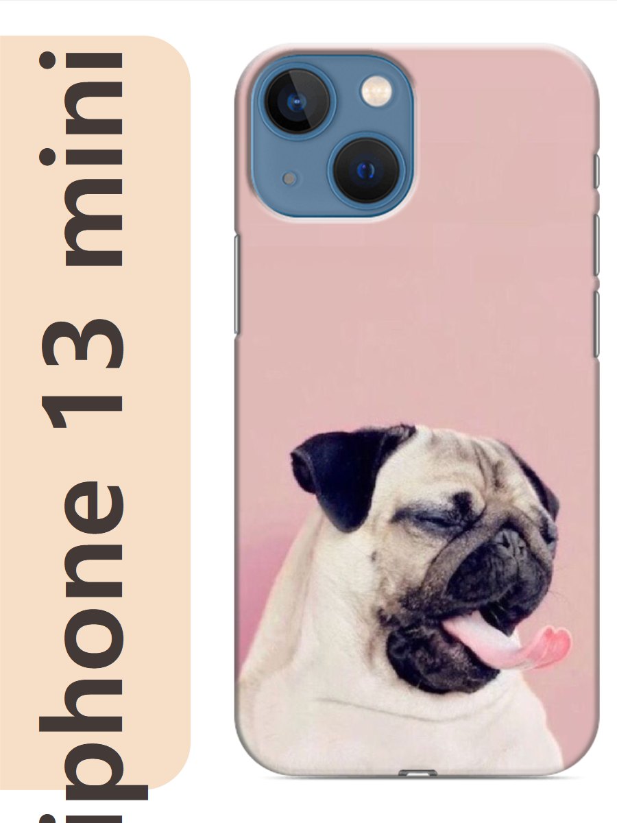 

Чехол на Apple Iphone 13 mini мопс зевает 825, Прозрачный, Iphm13dogs