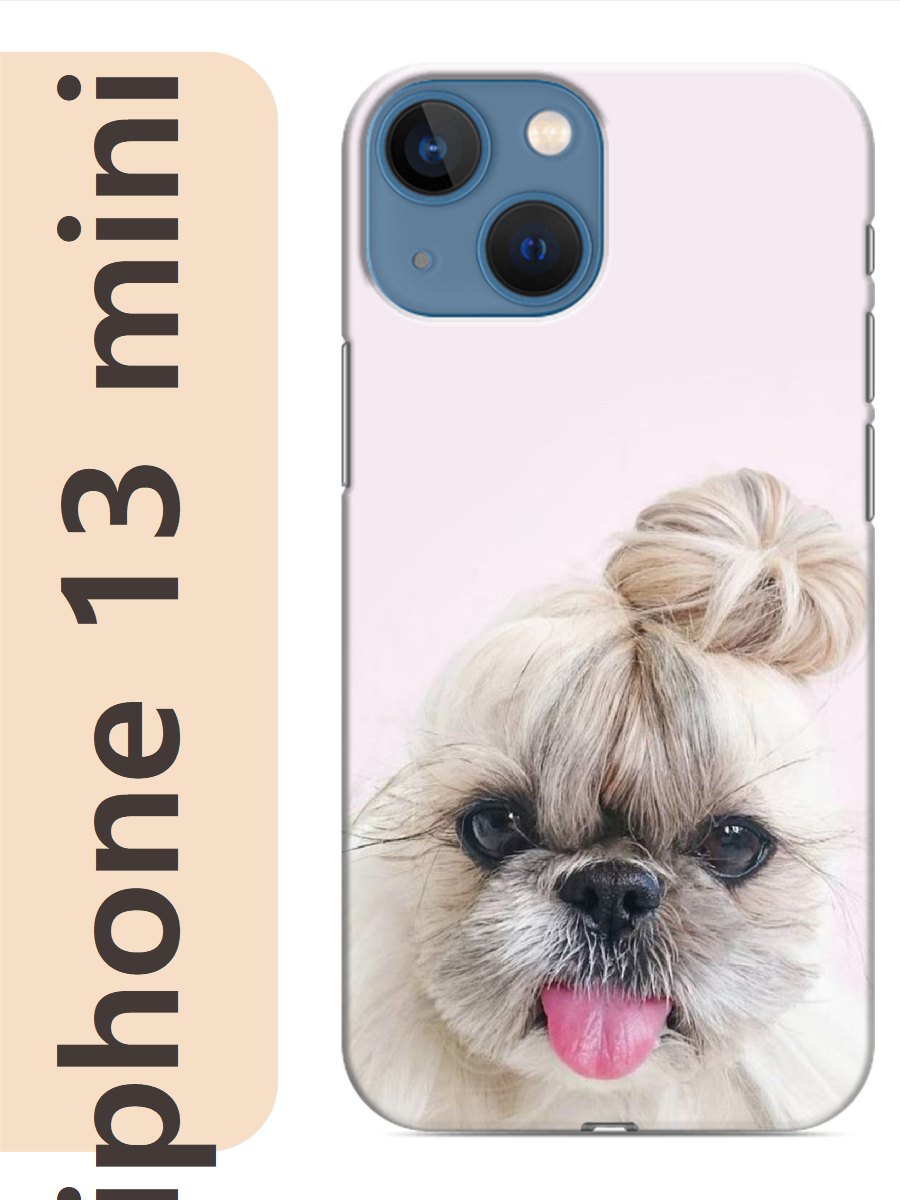 

Чехол на Apple Iphone 13 mini собака с прической 824, Прозрачный, Iphm13dogs