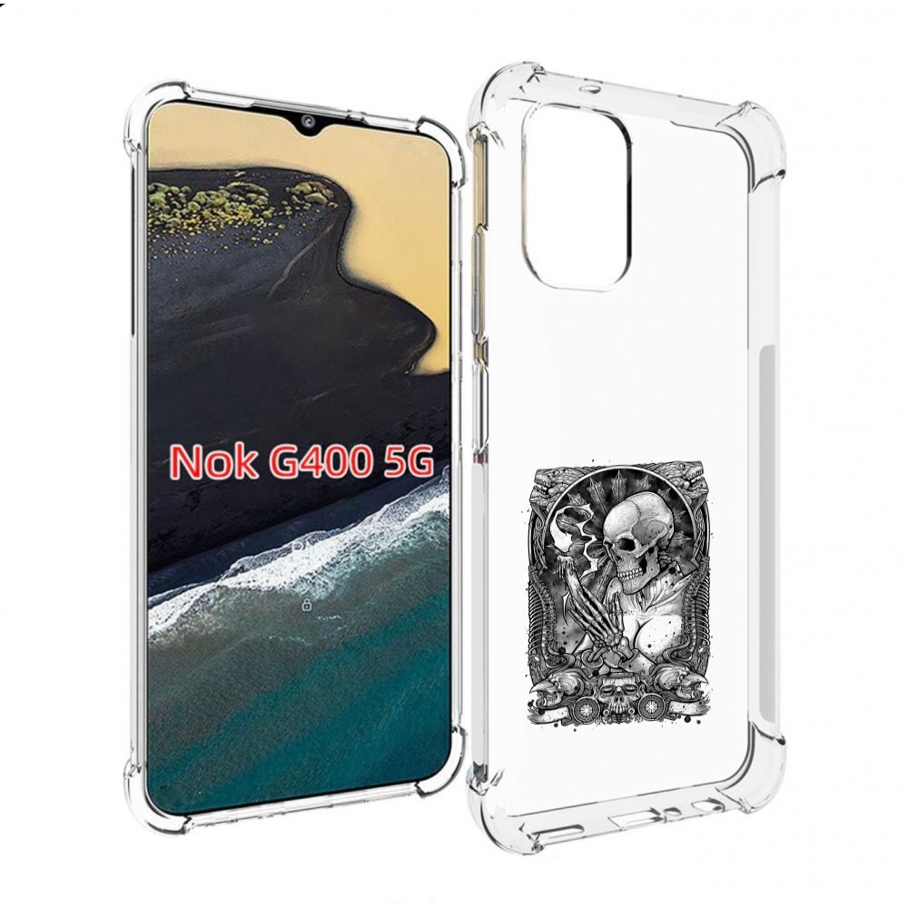 

Чехол MyPads девушка скелет для Nokia G400 5G, Прозрачный, Tocco