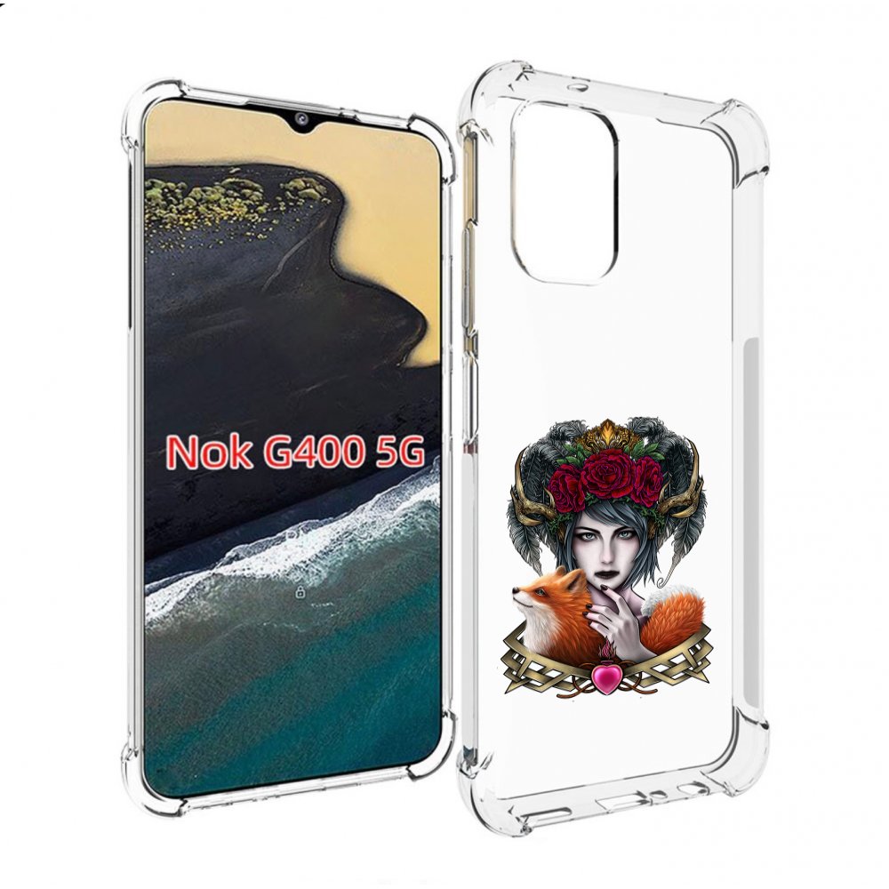 

Чехол MyPads девушка с лисой для Nokia G400 5G, Прозрачный, Tocco