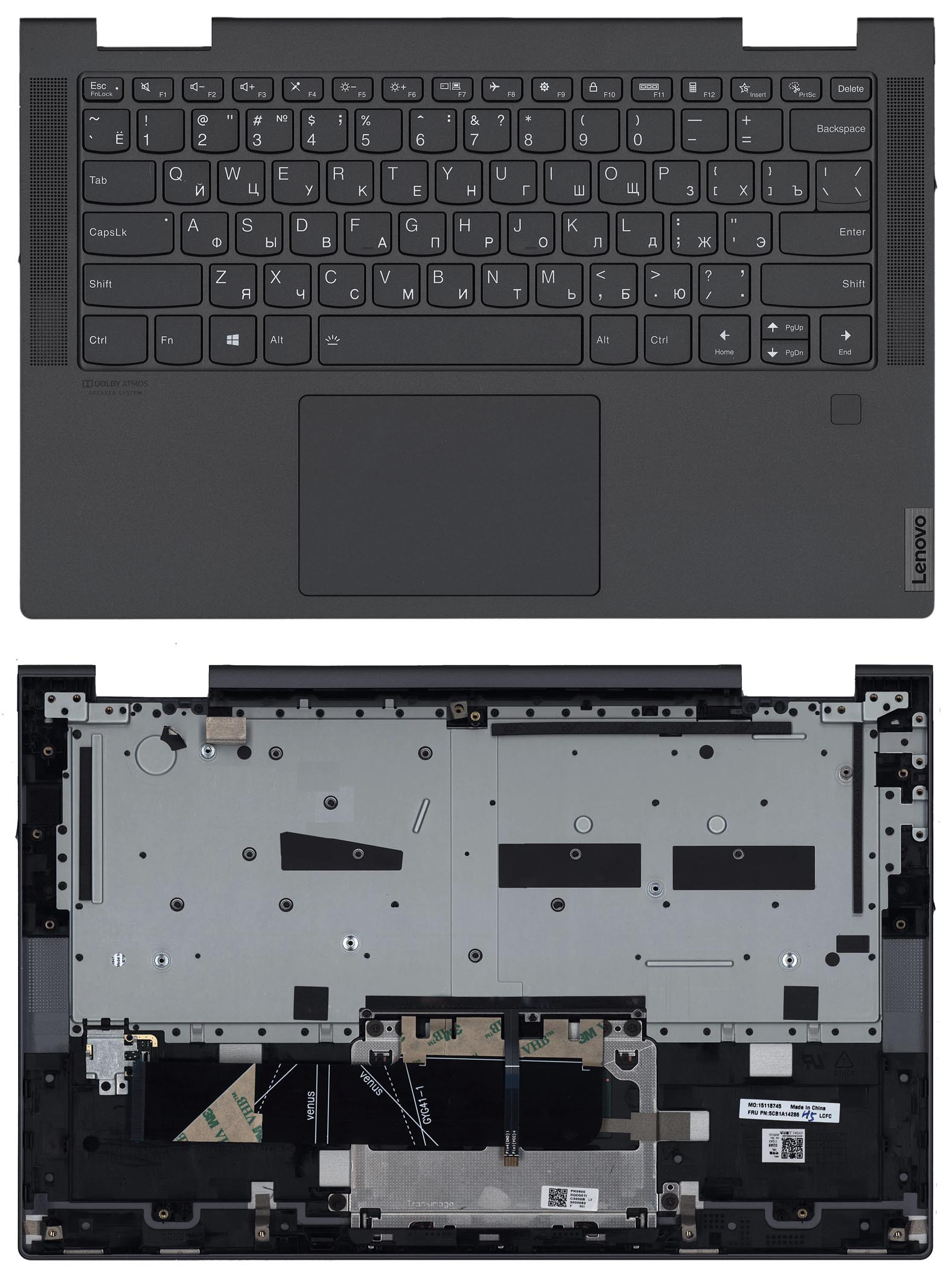 

Клавиатура для ноутбука OEM для ноутбука Lenovo Yoga 7-14ITL5 топкейс