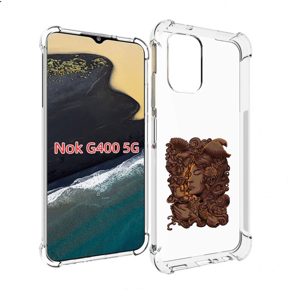 

Чехол MyPads девушка с длинными волосами абстракция для Nokia G400 5G, Прозрачный, Tocco