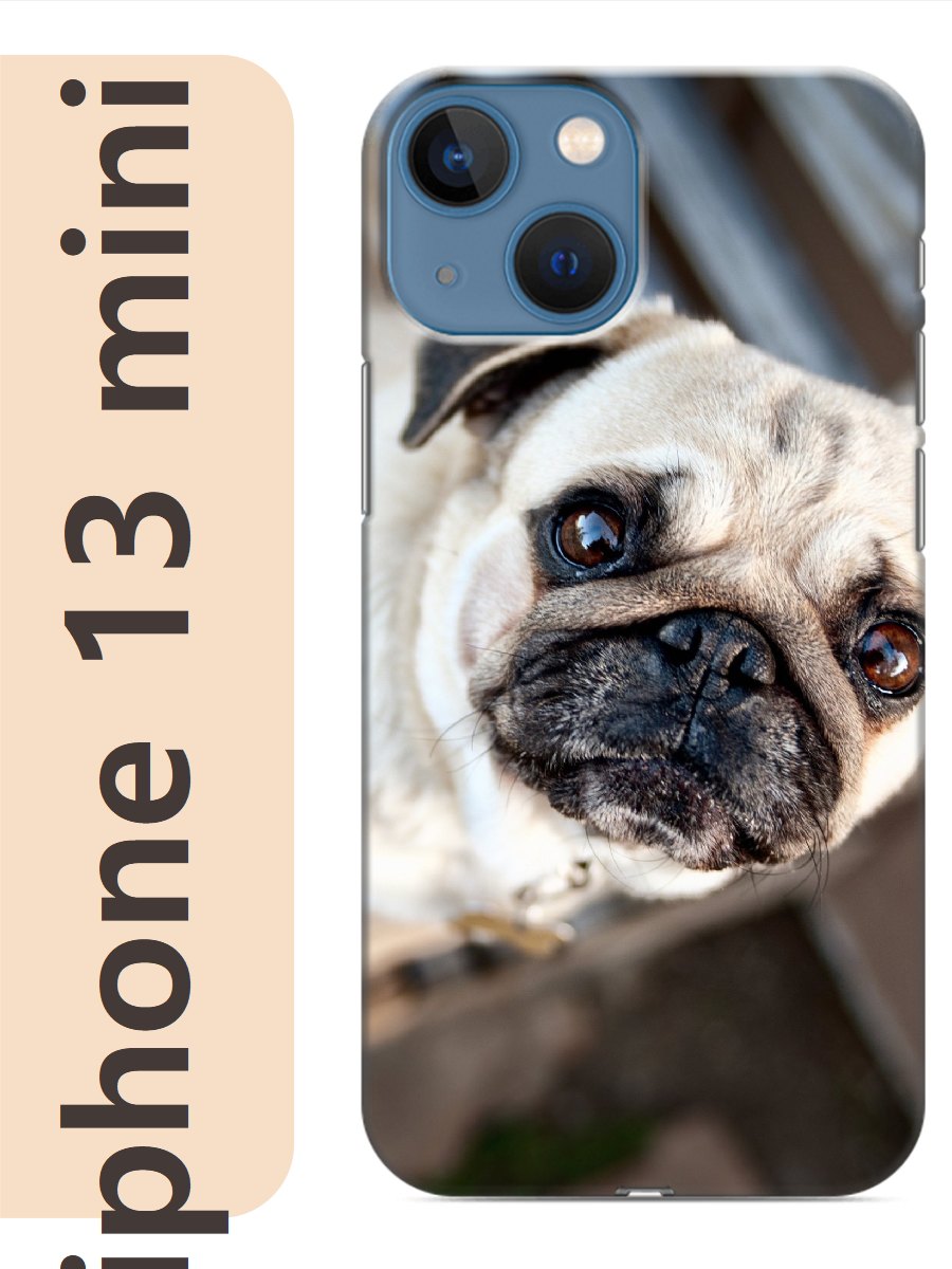 

Чехол на Apple Iphone 13 mini мопс 809, Прозрачный, Iphm13dogs