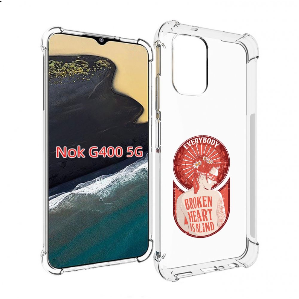 

Чехол MyPads девушка разбитое сердце для Nokia G400 5G, Прозрачный, Tocco