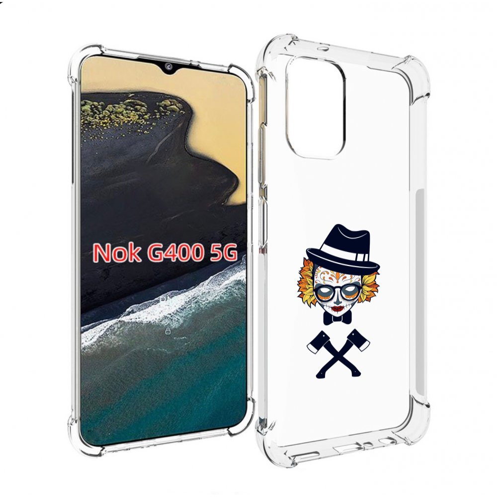 

Чехол MyPads девушка в маске с топорами рисунок для Nokia G400 5G, Прозрачный, Tocco