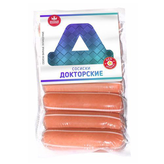 

Сосиски Волгоградский мясокомбинат Докторские вареные 500 г