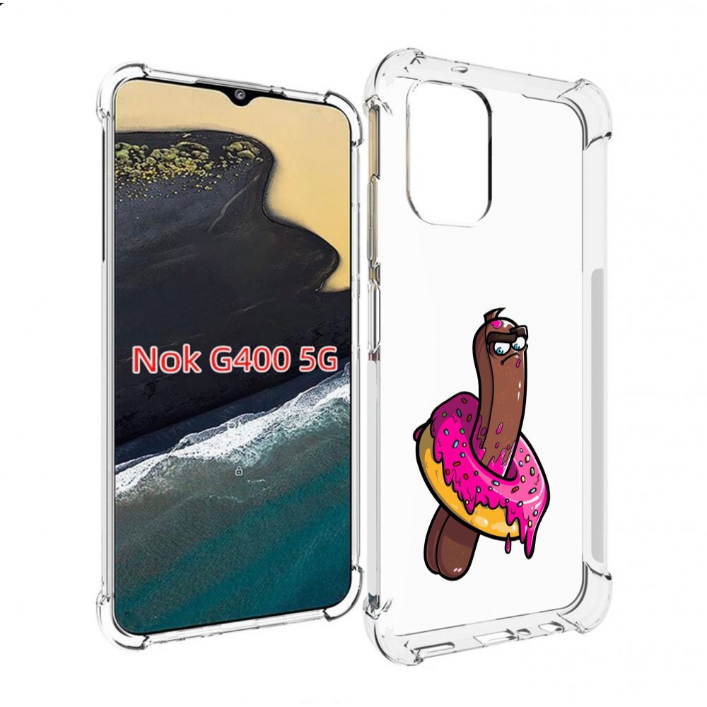 

Чехол MyPads эклер в пончике для Nokia G400 5G, Прозрачный, Tocco