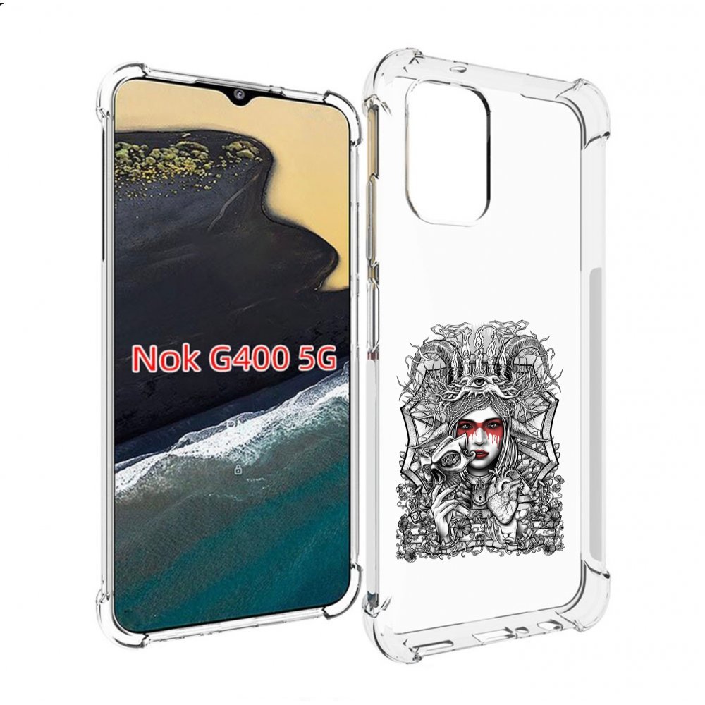 

Чехол MyPads грусная девушка для Nokia G400 5G, Прозрачный, Tocco