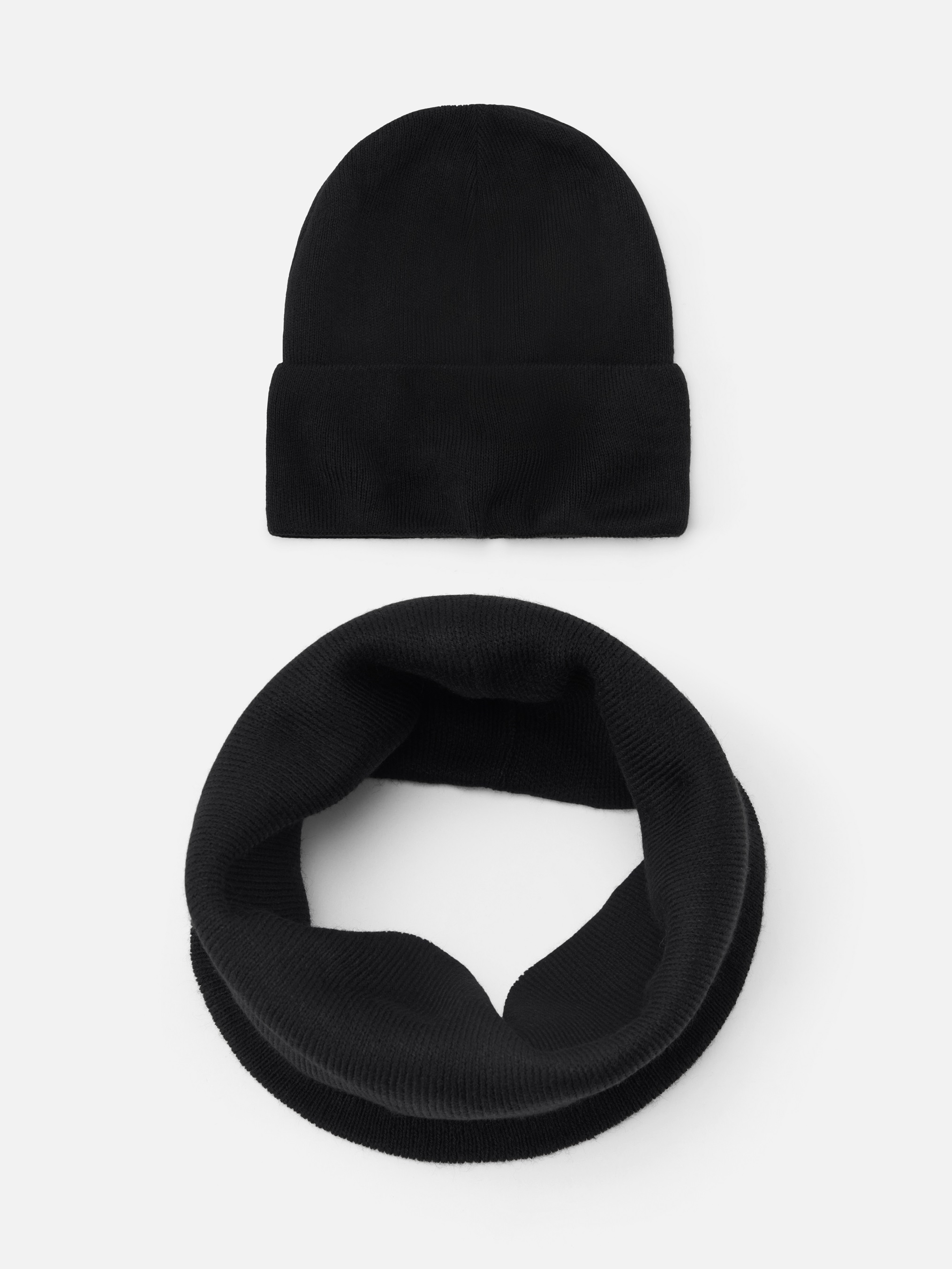 Комплект шапка и снуд September Story мужской, чёрный, размер 57-59, SETBLACK005