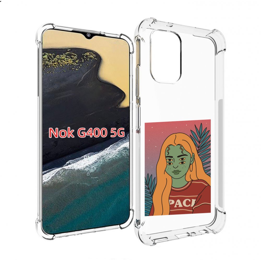 

Чехол MyPads четырехглазая девушка женский для Nokia G400 5G, Прозрачный, Tocco