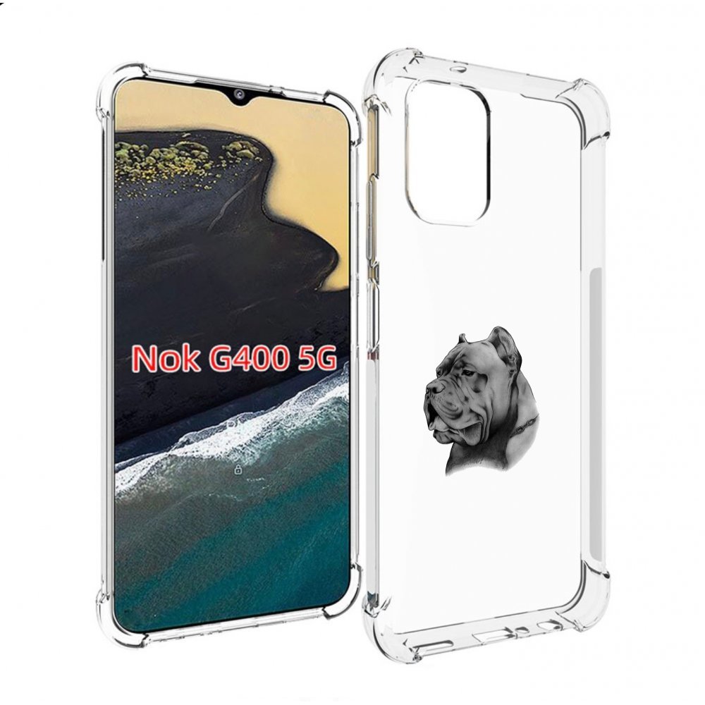 

Чехол MyPads грозный бульдог для Nokia G400 5G, Прозрачный, Tocco
