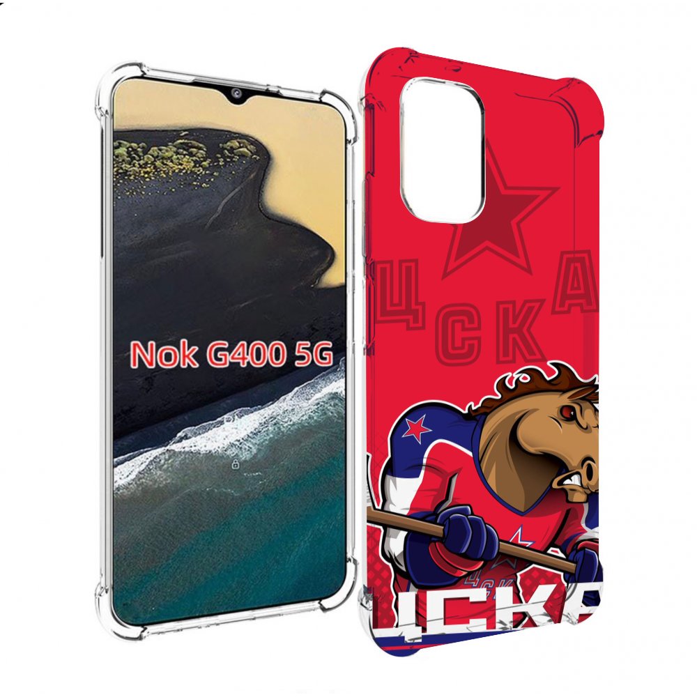 

Чехол MyPads хк цска мужской для Nokia G400 5G, Прозрачный, Tocco