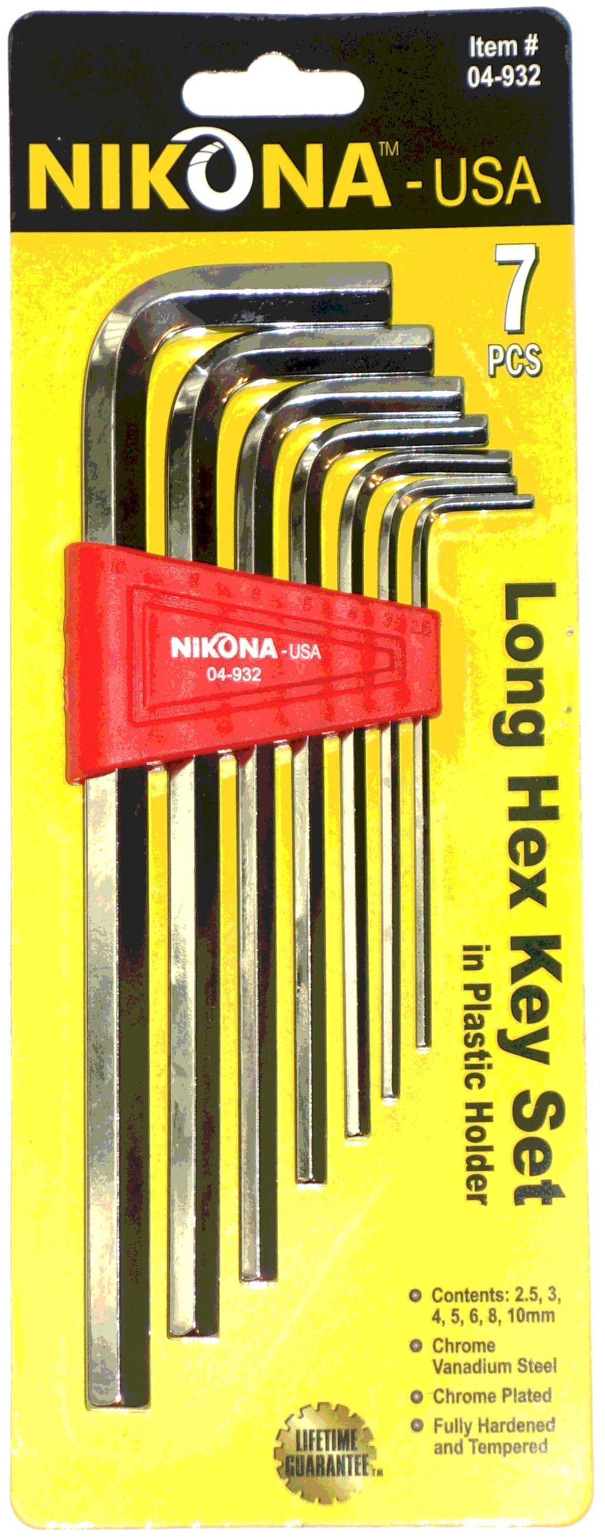Набор шестигранных ключей NIKONA 04-932 набор комбинированных сверл и бит nikona 27 715 crv 35пр