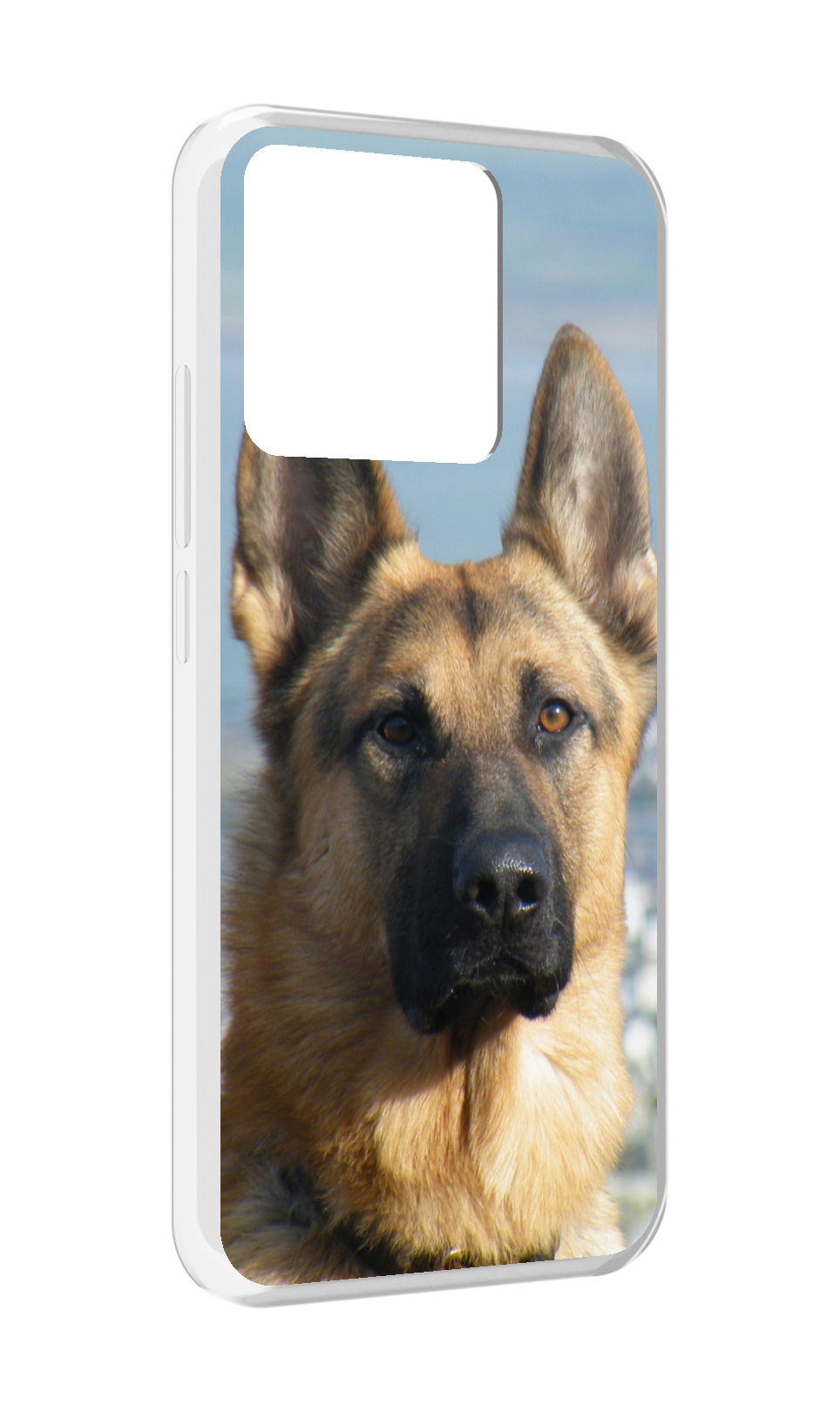 

Чехол MyPads Tocco для Xiaomi Redmi 10A немецкая овчарка, Прозрачный, Tocco