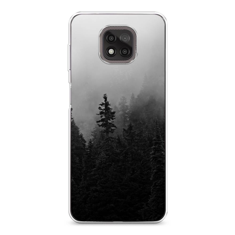 

Чехол на Motorola Moto G Power 2021 "Туманный лес", Серый;черный, 242750-2