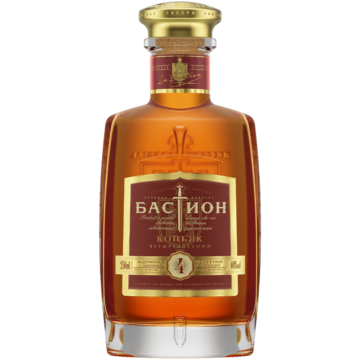 

Коньяк Бастион 4 года 0,25 л