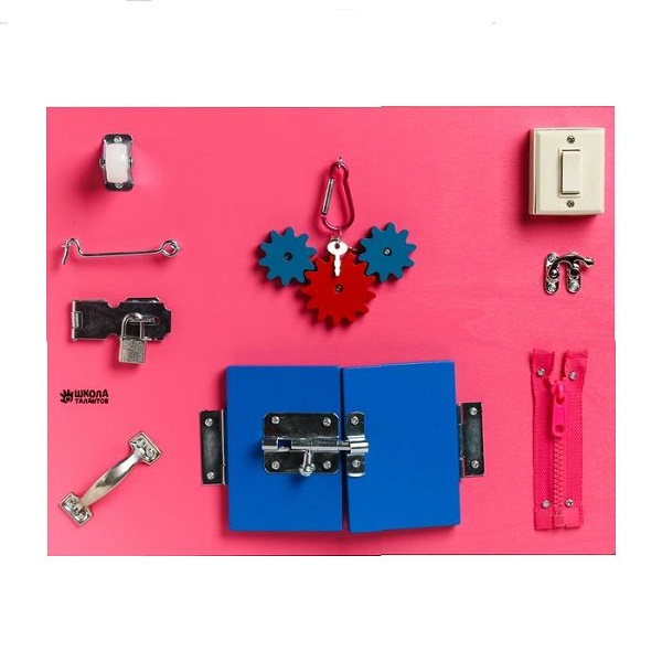 

Бизиборд 30*40, цвет розовый Школа талантов