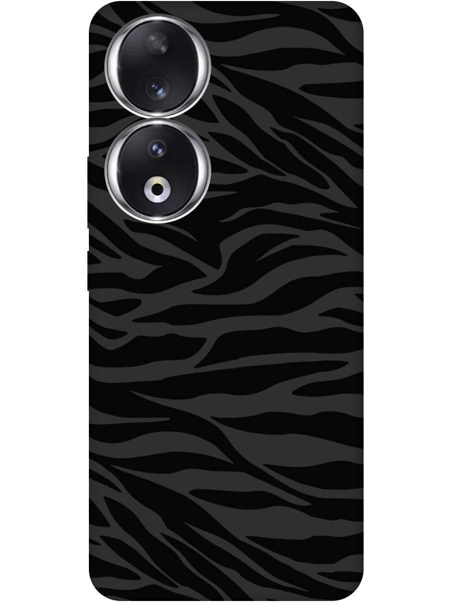 

Силиконовый чехол на Honor 90 с рисунком "Зебра" Soft Touch черный, 20001430