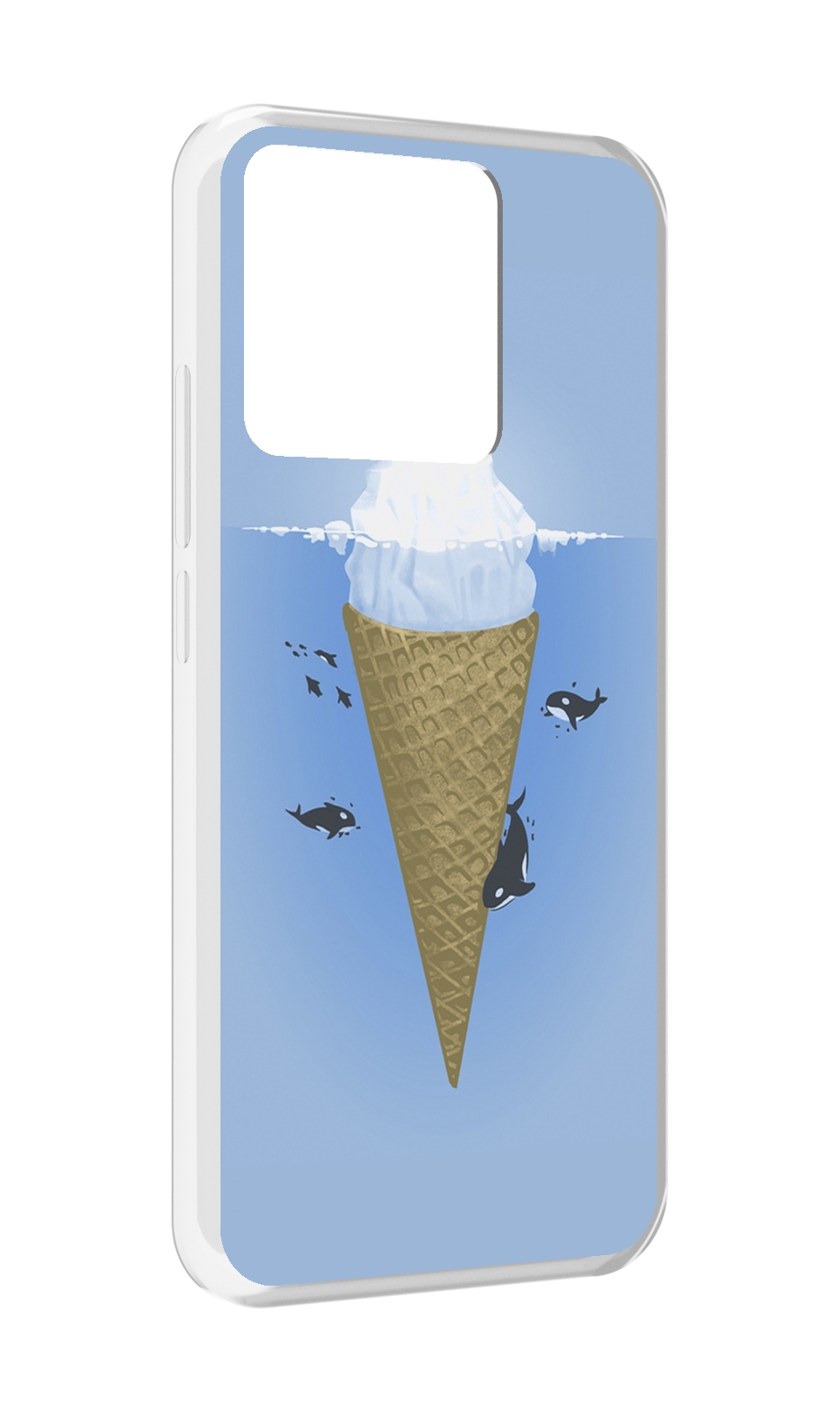 

Чехол MyPads Tocco для Xiaomi Redmi 10A мороженное-у-косаток, Прозрачный, Tocco
