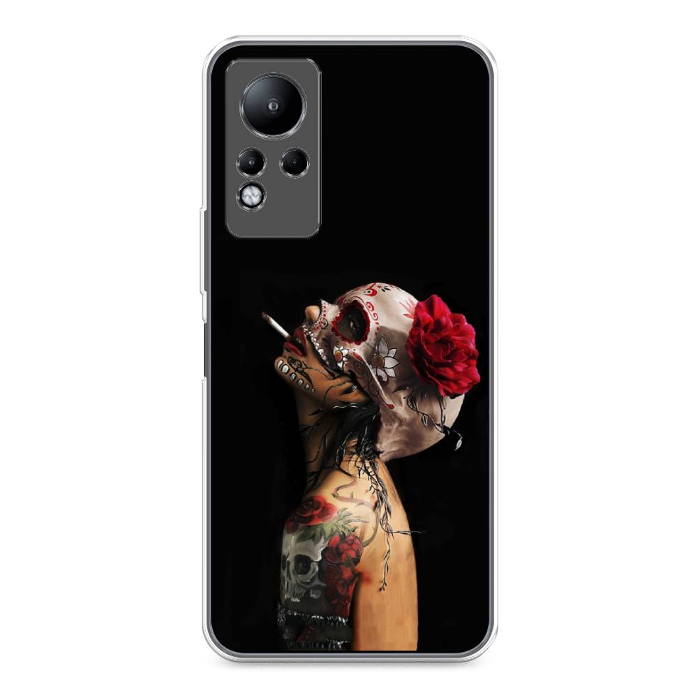 

Чехол Awog на Infinix Note 11 "Девушка с черепом", Разноцветный, 3100450-9
