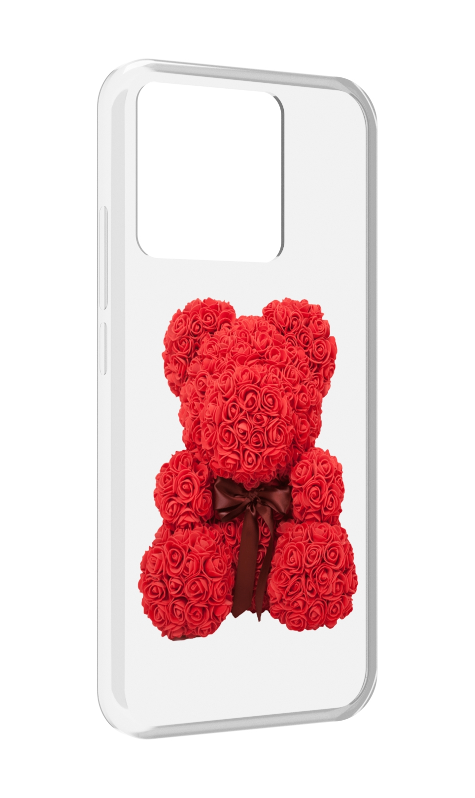 

Чехол MyPads Tocco для Xiaomi Redmi 10A мишка-из-розочек, Прозрачный, Tocco