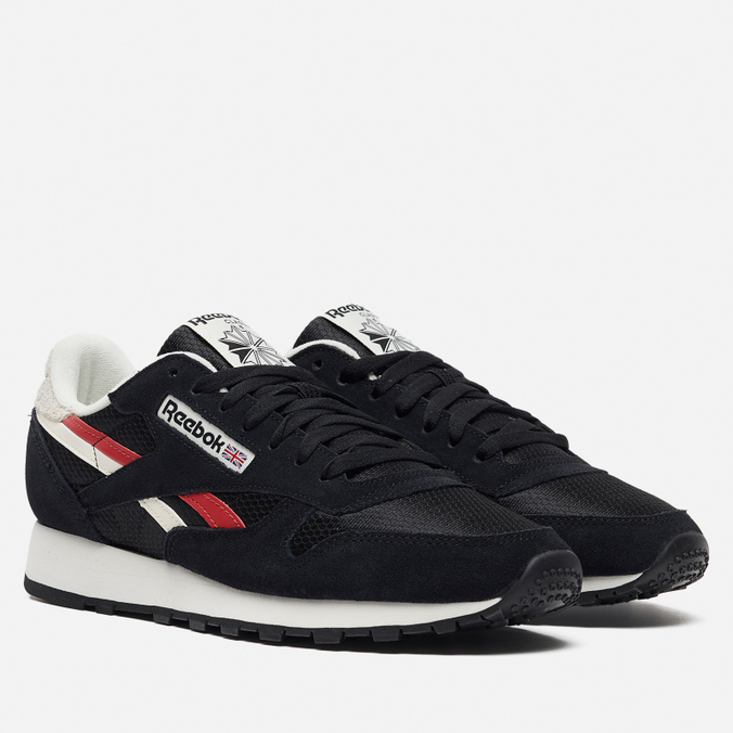 

Мужские кроссовки Reebok Classic Leather чёрный, размер 44.5 EU, Черный, Classic Leather