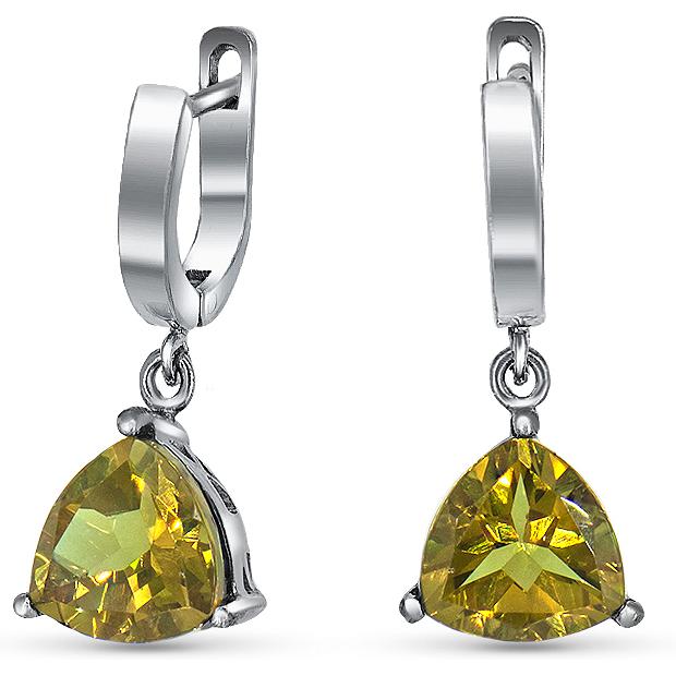 

Серьги женские из серебра Silver Wings 220005-32-267, султанит, 220005-32-267