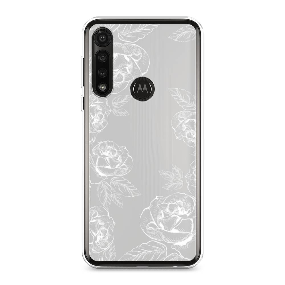 

Чехол на Motorola Moto G Power 2020 "Розы графика", Черный;серый, 242650-2