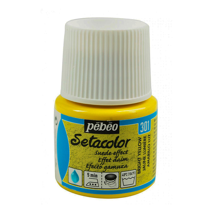 

Краска для темных и светлых тканей Pebeo с эффектом замши Setacolor желтый яркий, 45 мл