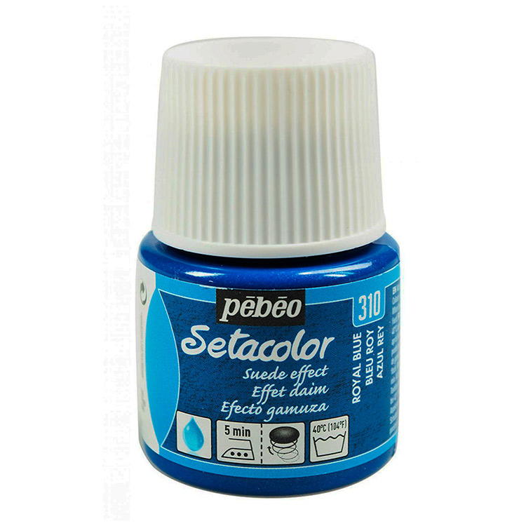 

Краска для тканей Pebeo с эффектом замши Setacolor синий королевский, 45 мл