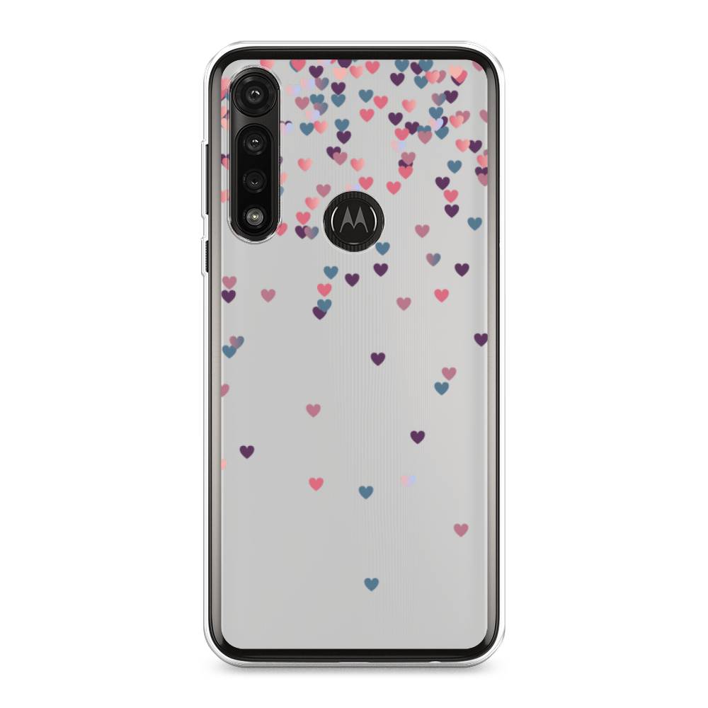 

Чехол на Motorola Moto G Power 2020 "Посыпка сердечки", Розовый;фиолетовый, 242650-3