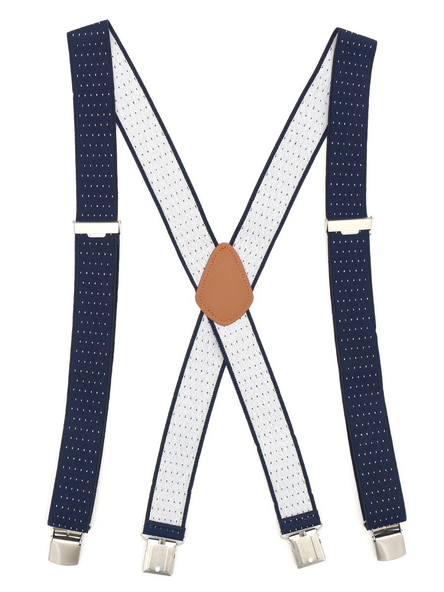 Подтяжки унисекс GENTLETEAM Suspenders-5 синие/белые