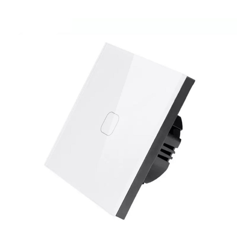 фото Умный сенсорный wifi выключатель tuya, белый 1 клавиша, умный дом, работает с яндекс алисо