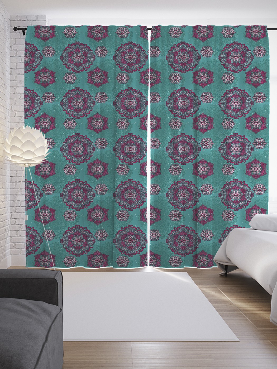 

Шторы JoyArty с фотопечатью "Орнаментальные салфетки" из сатена, 290х265 см, Орнаментальные салфетки