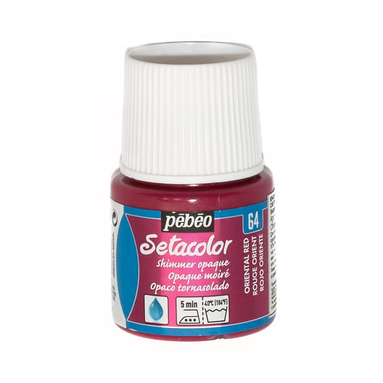 

Краска для темных и светлых тканей Pebeo мерцающая Setacolor восточный красный, 45 мл