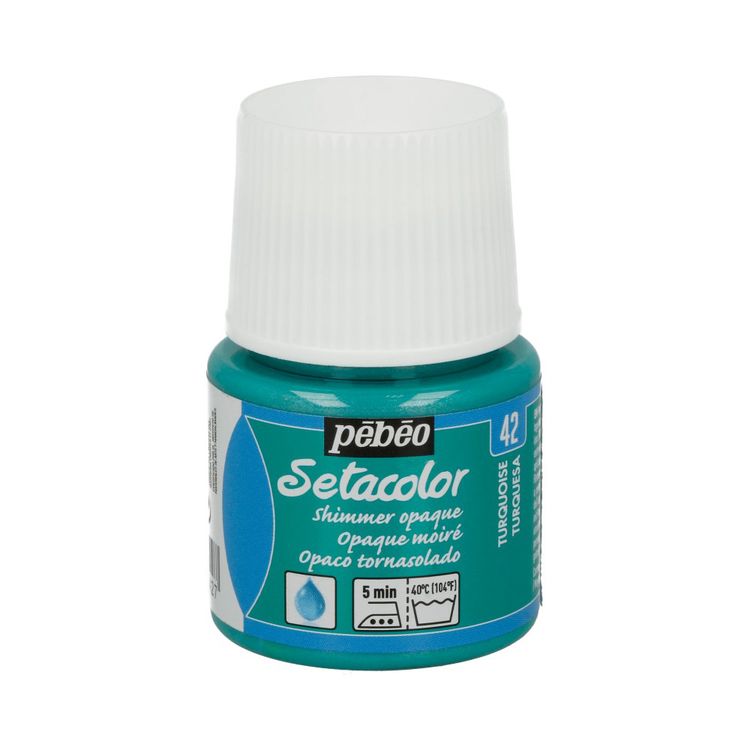 

Краска для темных и светлых тканей Pebeo мерцающая Setacolor, цвет: бирюзовый, 45 мл