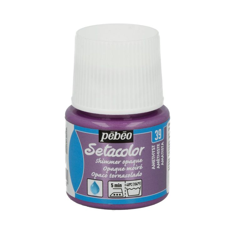 

Краска для темных и светлых тканей Pebeo мерцающая Setacolor, цвет: аметист, 45 мл